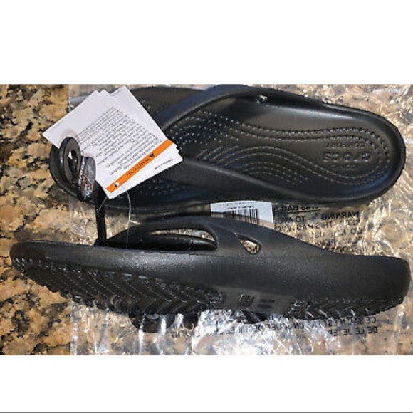 NWT NEW Crocs Kadee II Flip Women’s Black Sandals Size 5, color black - Picture 4 of 8
